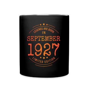 Geburtstag September 1927 Limited Edition Vintage - Tasse einfarbig - Schwarz - Vorne