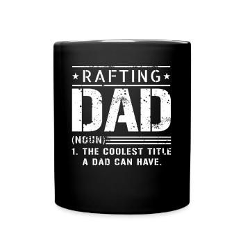 Coolest Papa Rafting - Full Colour Mug - black - Front