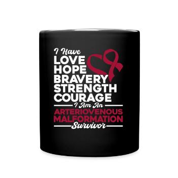 Conscience de malformation artérioveineuse Arteriovenö - Mug uni - noir - Devant