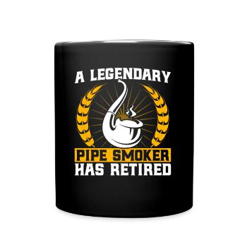 Pipe Smokers Community Pipe Smoking Pipe Tab - Full Colour Mug - black - Front