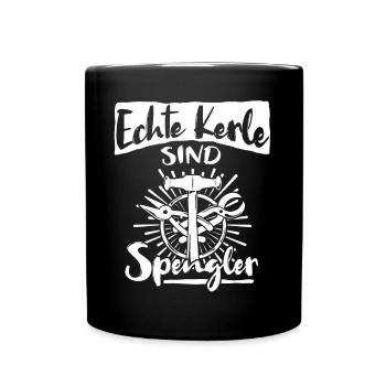 Bauspengler Karosseriespengler Spengler - Tasse einfarbig - Schwarz - Vorne