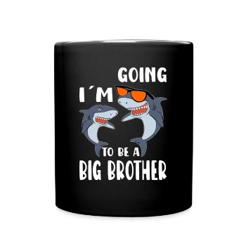 Gonna Be A Big Brother Dino Birth AnnouncementBaby - Tasse einfarbig - Schwarz - Vorne