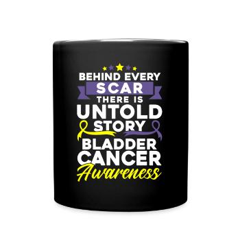 Bladder Cancer Fighter Bladder Cancer Survivor - Full Colour Mug - black - Front