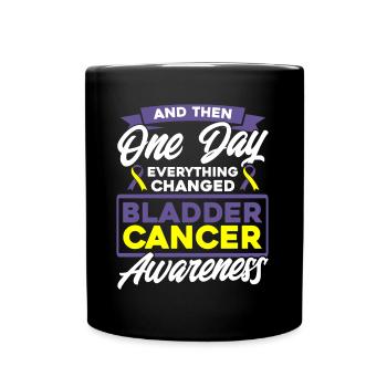 Bladder Cancer Support Bladder Cancer Fights - Full Colour Mug - black - Front