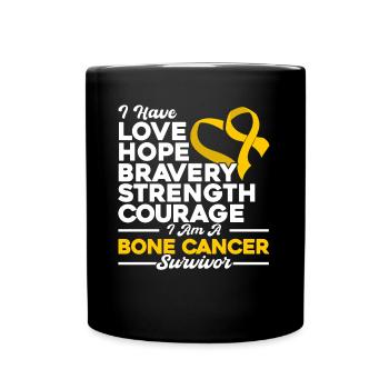 Sensibilisation au cancer des os Survivant du cancer des os - Mug uni - noir - Devant