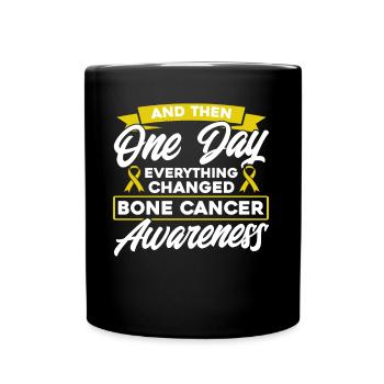 Bone Cancer Support Bone Cancer Fighter Kn - Full Colour Mug - black - Front