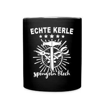 Spengler Bauspengler Karosseriespengler - Tasse einfarbig - Schwarz - Vorne