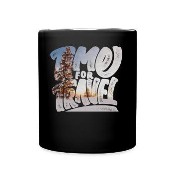 Time for travel - Full Colour Mug - black - Front