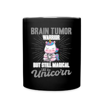 Brain Tumor Support Brain Tumor Awareness Gray - Full Colour Mug - black - Front