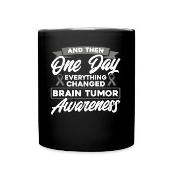 Brain Tumor Support Brain Tumor Fighter Brain Tumo - Full Colour Mug - black - Front