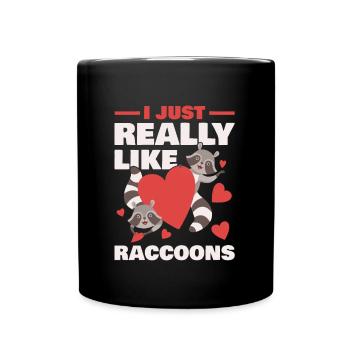 J’aime les ratons laveurs pour tous les fans de ratons laveurs - Mug uni - noir - Devant