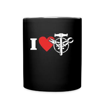 Bauspengler Ich Liebe Spengler Beruf - Tasse einfarbig - Schwarz - Vorne