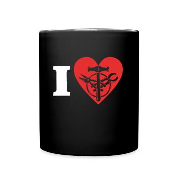 Bauspengler Ich Liebe Spengler Beruf - Tasse einfarbig - Schwarz - Vorne