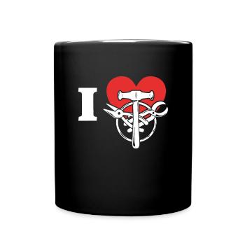 Bauspengler Ich Liebe Spengler Beruf - Tasse einfarbig - Schwarz - Vorne