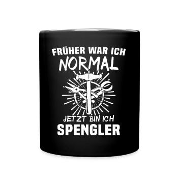 Spengler Bauspengler Karosseriespengler - Tasse einfarbig - Schwarz - Vorne