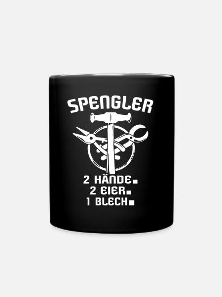 Spengler Bauspengler Karosseriespengler - Tasse einfarbig - Schwarz