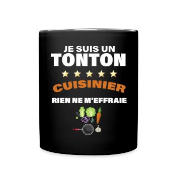 Tonton Cuisine Citation Humour Drôle Oncle - Mug uni - noir - Devant