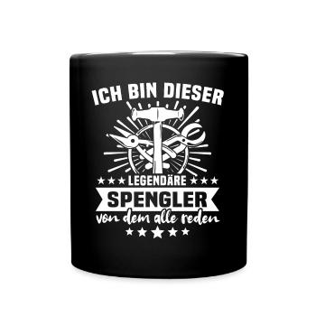 Spengler Beruf Karosseriespengler Sprüche - Tasse einfarbig - Schwarz - Vorne