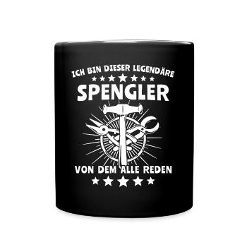 Spengler Beruf Karosseriespengler Sprüche - Tasse einfarbig - Schwarz - Vorne