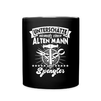 Spengler Spengeln Karosseriespengler - Tasse einfarbig - Schwarz - Vorne