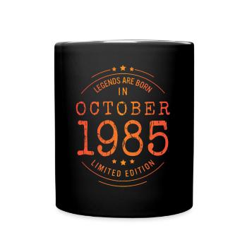 Anniversaire Octobre 1985 Edition Limitée Millésime - Mug uni - noir - Devant