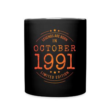 Anniversaire Octobre 1991 Edition Limitée Millésime - Mug uni - noir - Devant