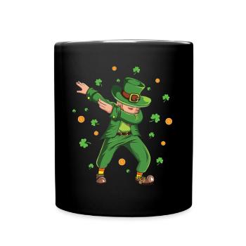 Saint Paddy Shamrock Saint Patricks Dab Leprechaun - Mug uni - noir - Devant