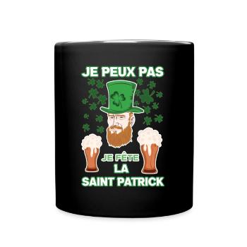I Can't I Celebrate Saint Patrick Day Beer Love - Full Colour Mug - black - Front