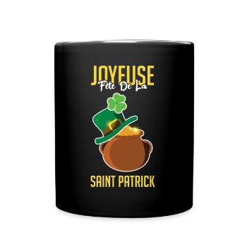 Saint Paddy Shamrock Happy Saint Patrick Day - Full Colour Mug - black - Front