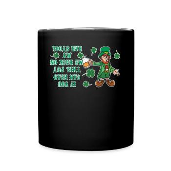 Funny Drunk Paddy Shamrock Saint Patrick Day - Full Colour Mug - black - Front