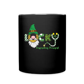Lucky Respiratory Therapist Saint Patricks - Full Colour Mug - black - Front