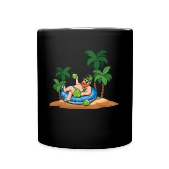 Leprechaun Relax Shamrock Saint Patrick Tag - Tasse einfarbig - Schwarz - Vorne