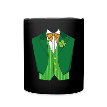 Costume Saint Paddy Shamrock Saint Patricks - Full Colour Mug - black - Front