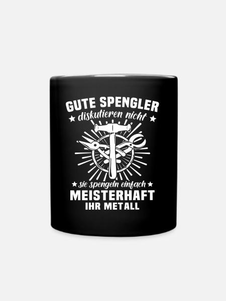 Spengler Spengeln Karosseriespengler - Tasse einfarbig - Schwarz