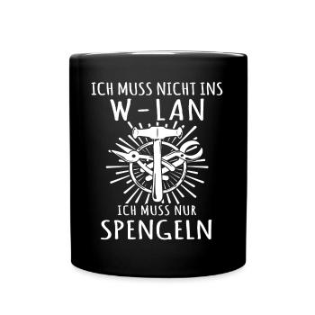 Spengler Spengeln Karosseriespengler - Tasse einfarbig - Schwarz - Vorne