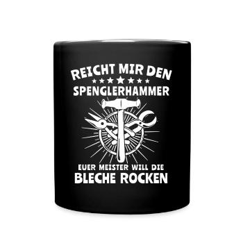 Spengler Spengeln Karosseriespengler - Tasse einfarbig - Schwarz - Vorne