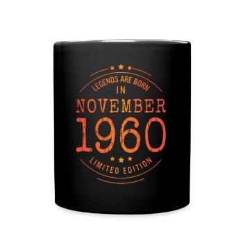 Anniversaire Novembre 1960 Edition Limitée Millésime - Mug uni - noir - Devant