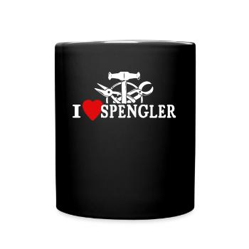 Ich Liebe Spengler Beruf - Tasse einfarbig - Schwarz - Vorne
