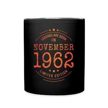Anniversaire Novembre 1962 Edition Limitée Millésime - Mug uni - noir - Devant