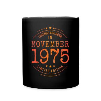 Birthday November 1975 Limited Edition Vintage - Full Colour Mug - black - Front