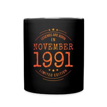 Anniversaire Novembre 1991 Edition Limitée Millésime - Mug uni - noir - Devant