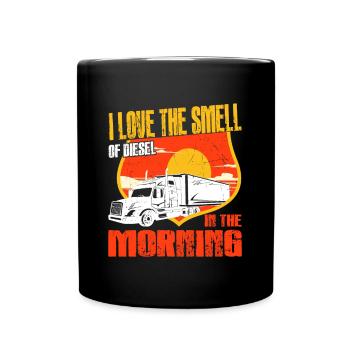 Art de camionnage amusant pour hommes Femmes Trucker Lover - Mug uni - noir - Devant