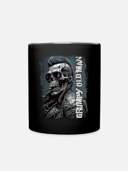 Grumpy old man - Tasse einfarbig - Schwarz