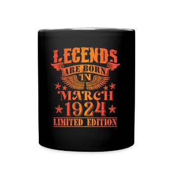 Anniversaire Mars 1924 Edition Limitée Millésime - Mug uni - noir - Devant