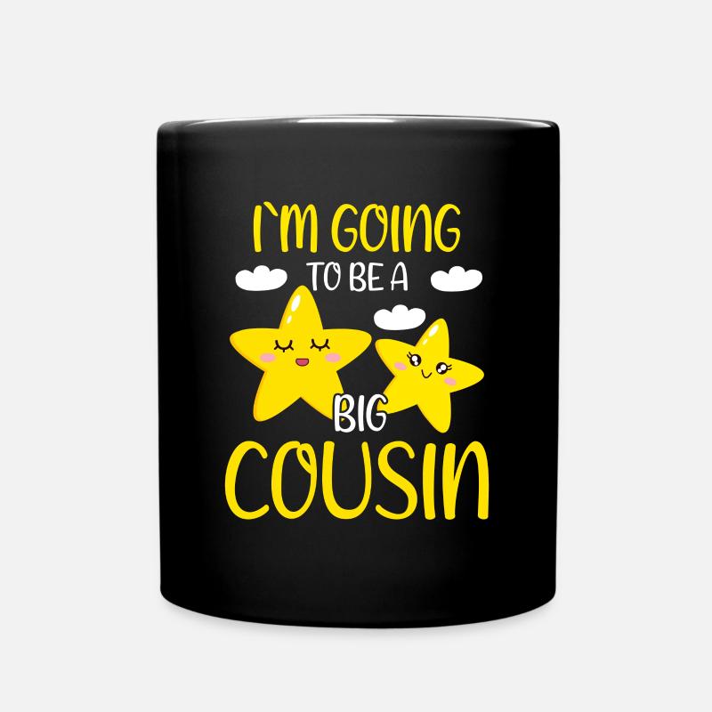Going To Be A Big Cousin Star Promoted To Cousin - Full Colour Mug - black