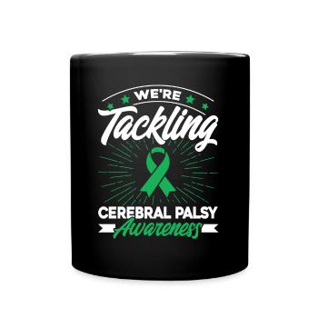Green Ribbon Cerebral Palsy Support Zer - Full Colour Mug - black - Front