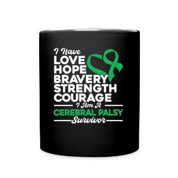 Cerebral Palsy Consciousness Cerebral Palsy About - Full Colour Mug - black - Front