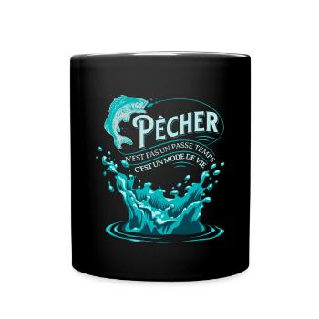 Pêche Cadeau pour Pêcheur Sport Citation Humour - Mug uni - noir - Devant