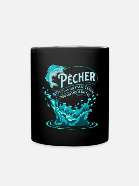 Pêche Cadeau pour Pêcheur Sport Citation Humour - Mug uni - noir