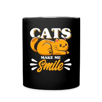 Chats amoureux chats parents chats dictons - Mug uni - noir - Devant